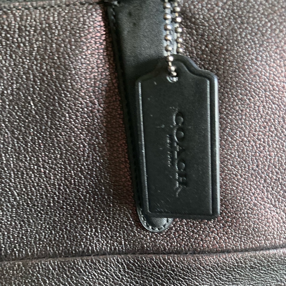 Coach Metallic Purple Shoulder Bag - Picture 3 of 5